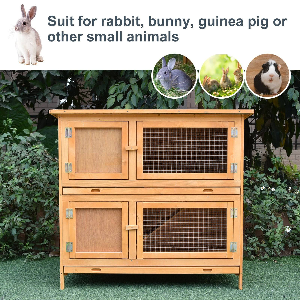 Solid Wood Rabbit Hutch E778924