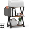 3 Tier Wooden Mobile Printer Stand with Storage Bag G804