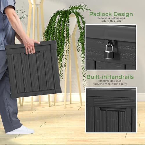 100 Gallon Black Resin Outdoor Storage Box K175