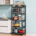 5-Tier Free Standing Kitchen Storage Shelf Rack, Black G41374