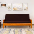 Chocolate Textured Stretchy Washable Box Cushion Futon Slipcover A39879