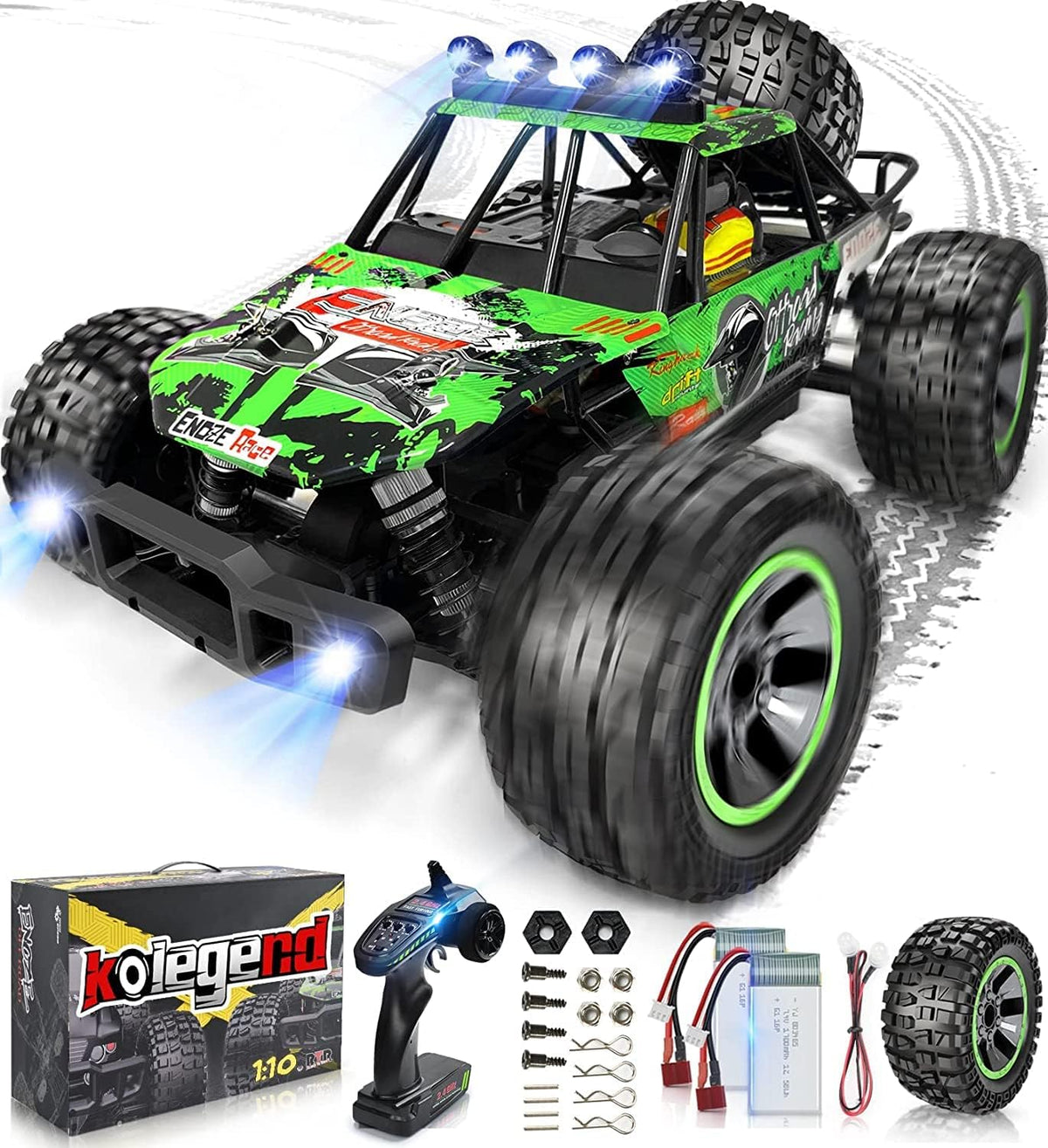 1:10 4WD Remote Control Monster Truck with 2 Batteries Z9508