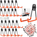 20 Pcs Heavy Duty Wall Mount Utility Hooks with Anti-Slip Coating D90812