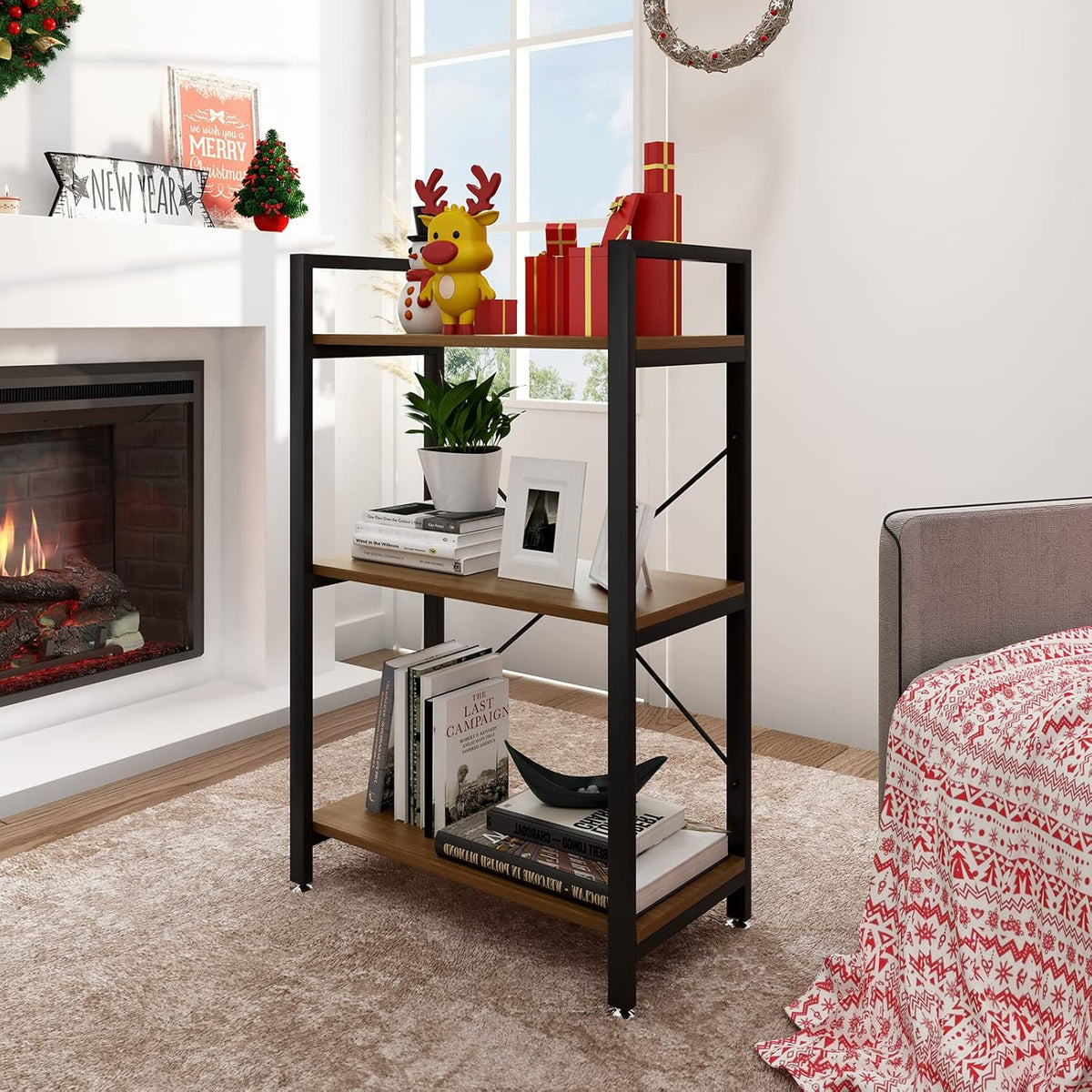 Industrial Style 3 Tier Storage Rack Shelf G58144