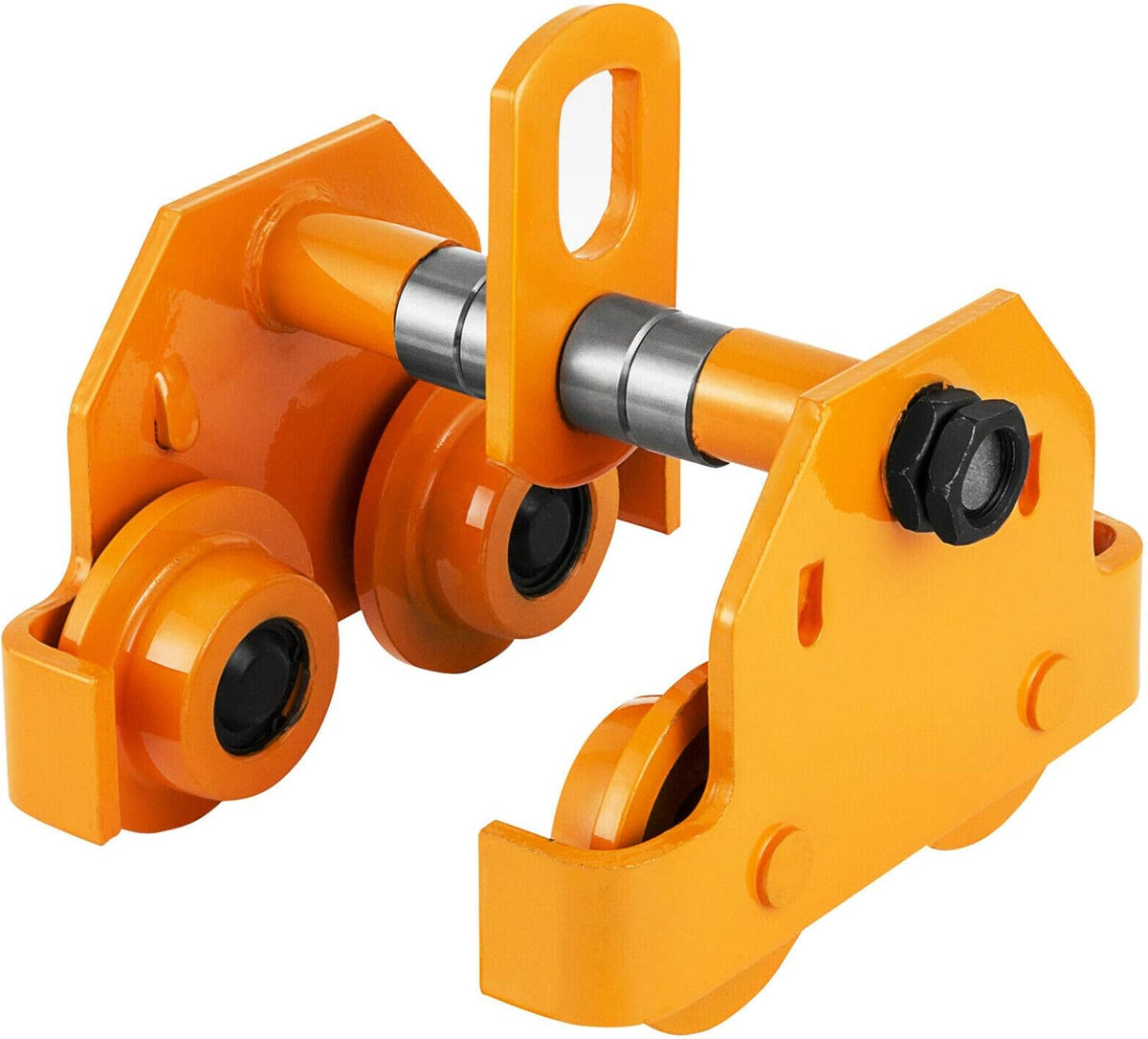 Push Beam Trolley, 1100lbs Load Capacity, 2.5in - 5.5in Adjustable Flange, Steel, Pack of 2 S7781