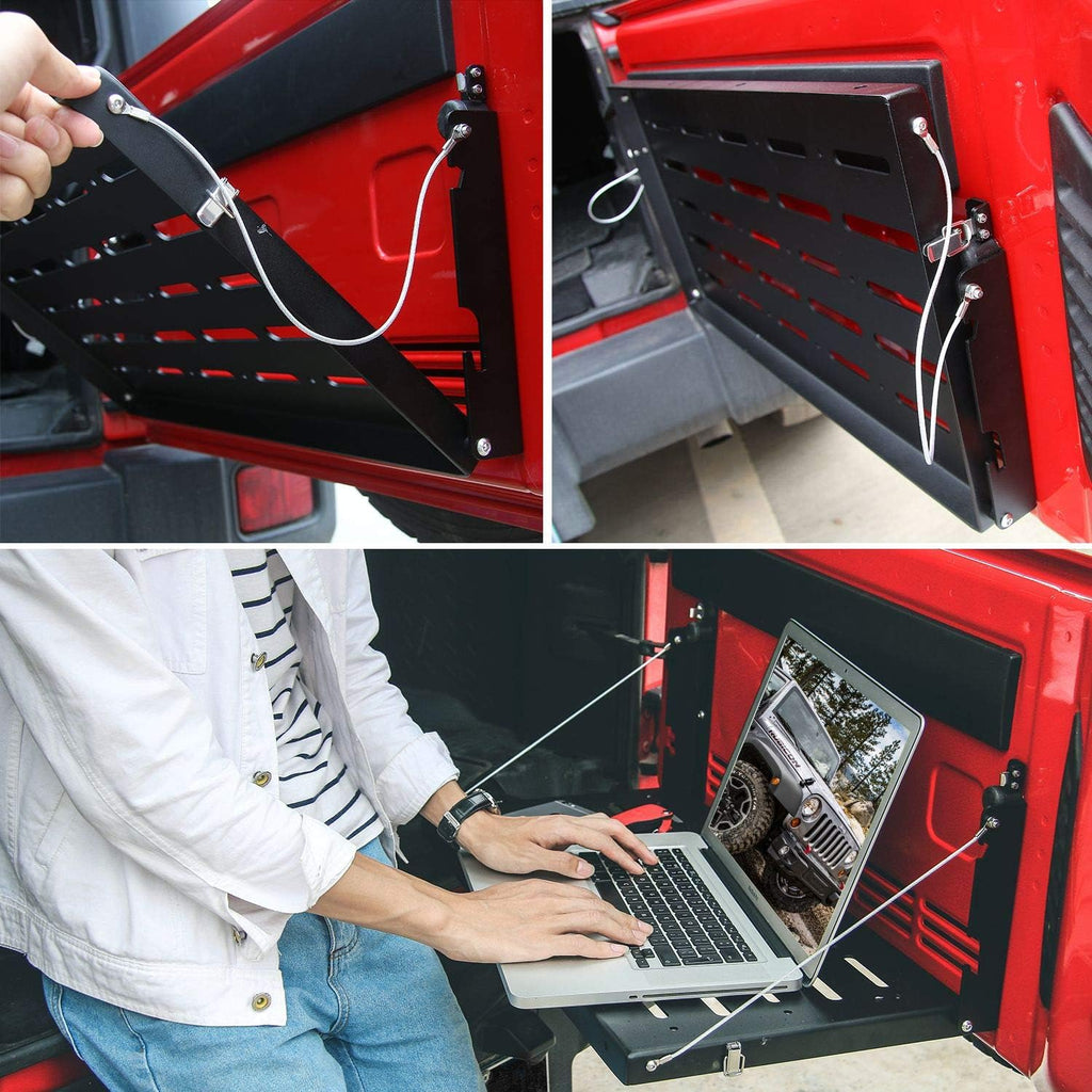 Foldable Aluminum Alloy Tailgate Table Storage Rack V856151