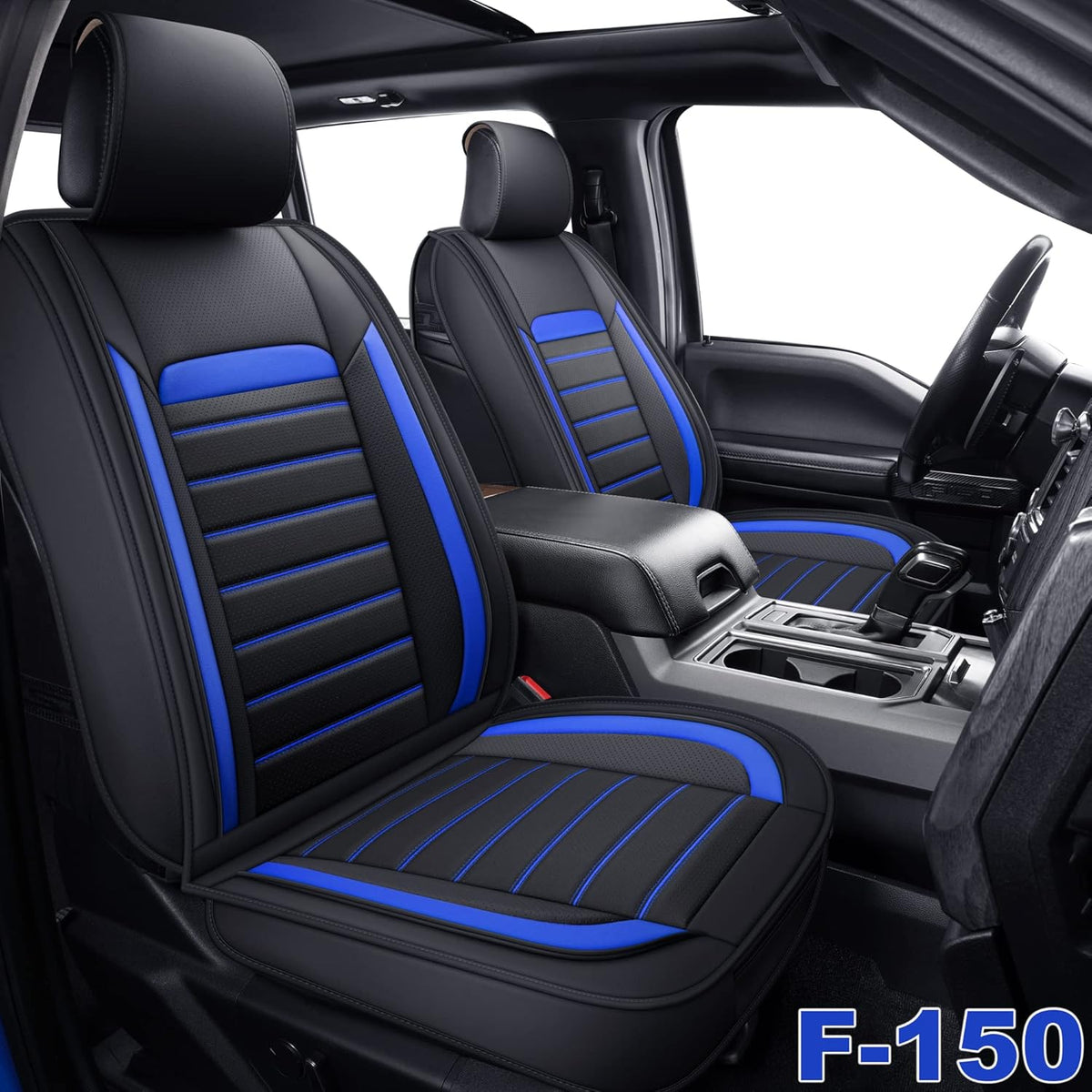 Faux Leather Car Seat Covers Front Pair F542672
