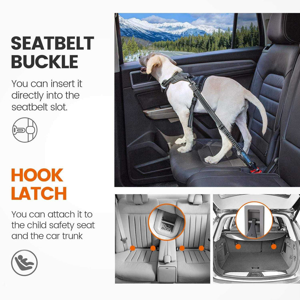 Dog Seat Belt Car Harness Reflective Bungee A985