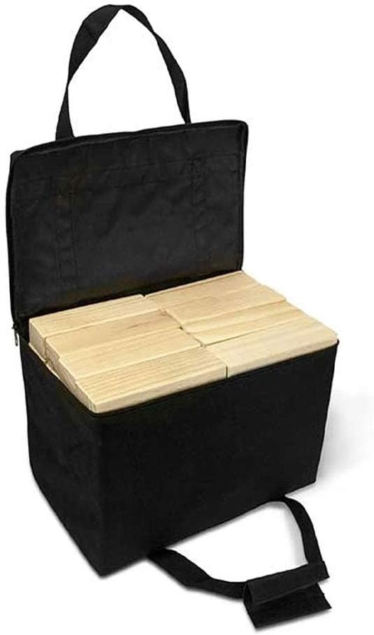Natural Pine Wood Stacking Game with Storage Carrying Case E121