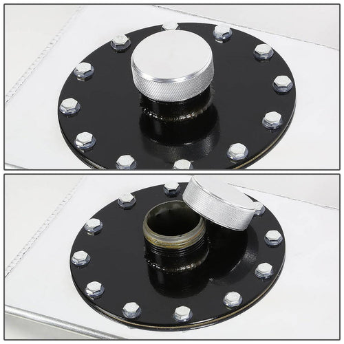 15-Gallon Top-Feed Aluminum Fuel Cell Gas Tank with Level Sender and Cap R5984