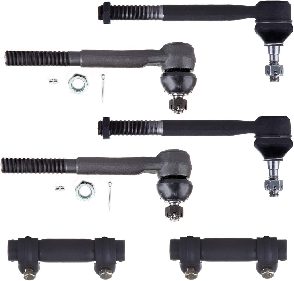 6-Piece Outer Inner Tie Rods and Adjusting Sleeves D326