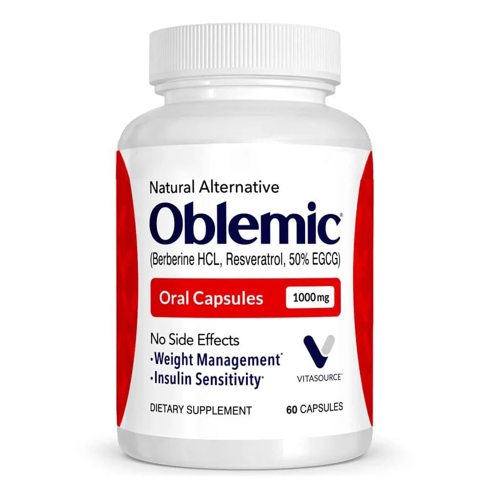 Natural Oral Capsules, Plant Based Blend, Berberine, 1000mg, 60 Capsules C43663