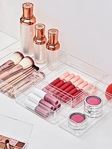 37-Piece Clear Drawer Organizer with Non-Slip Silicone Pads W9910