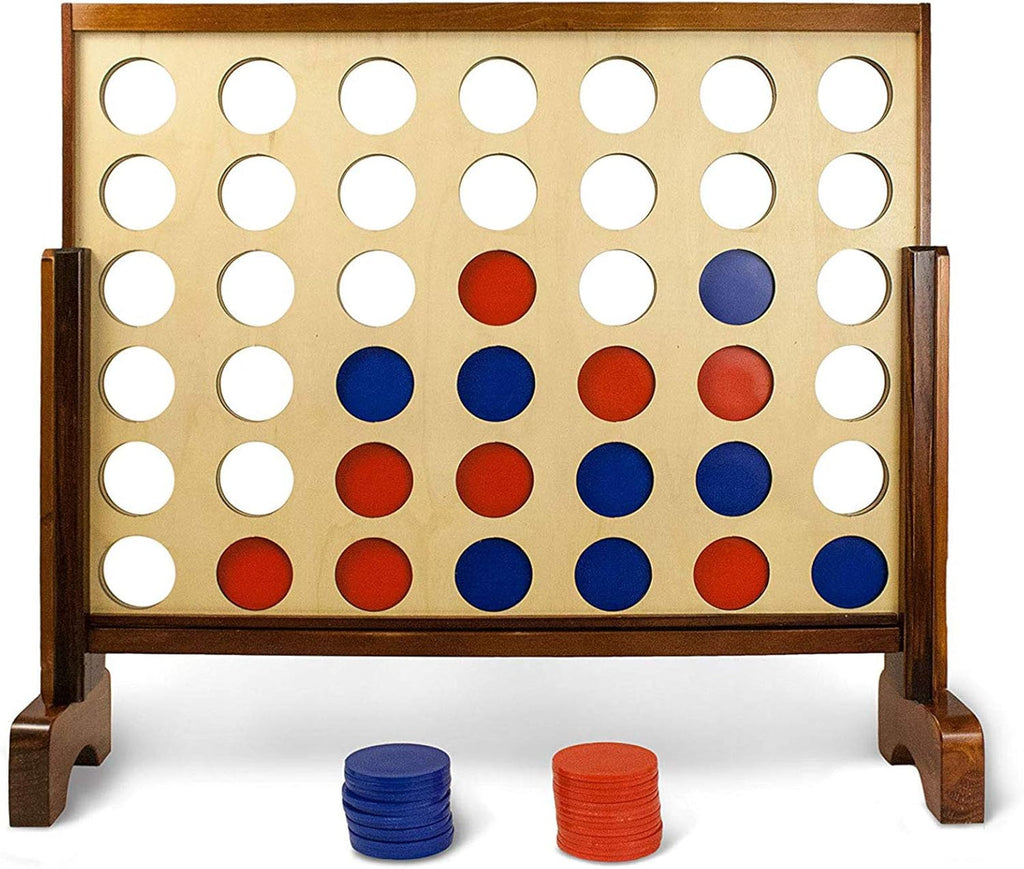 Natural Pine Wood Stacking Game with Storage Carrying Case E121