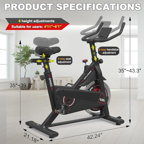Silent Belt Drive Exercise Bike with LCD Monitor N921
