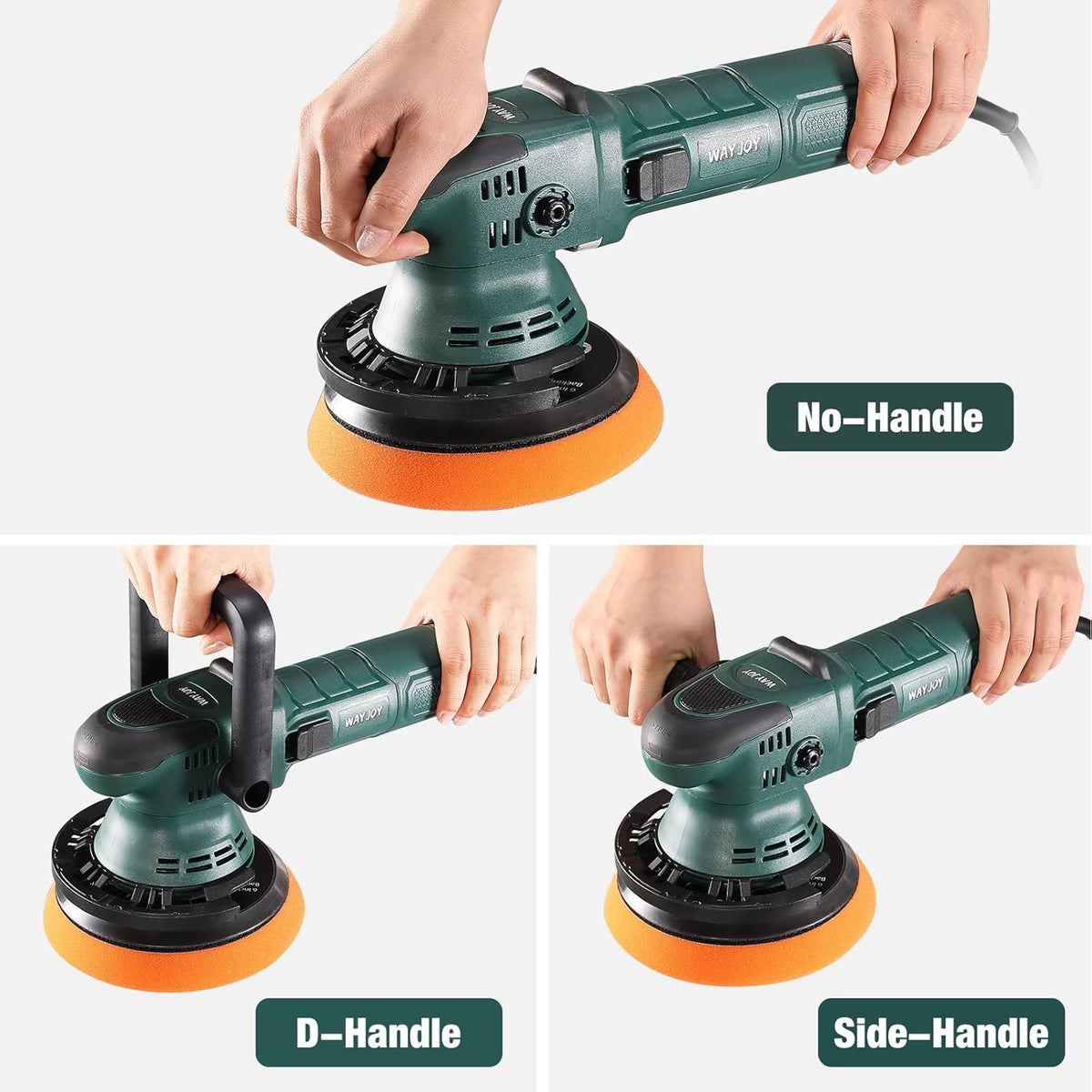 6 Inch Random Orbital Dual Action Polisher with Foam Pads L57912