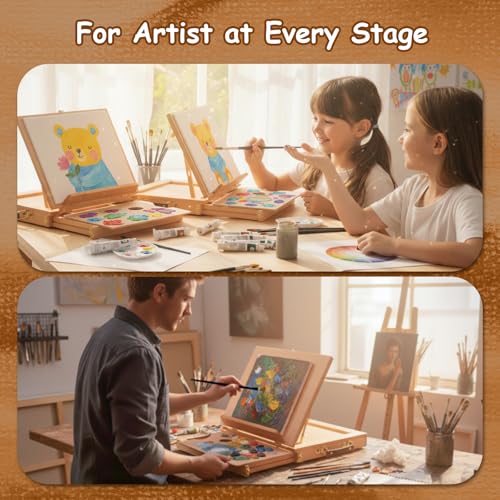 29 Pcs Acrylic Paint Set with Tabletop Easel Q1784