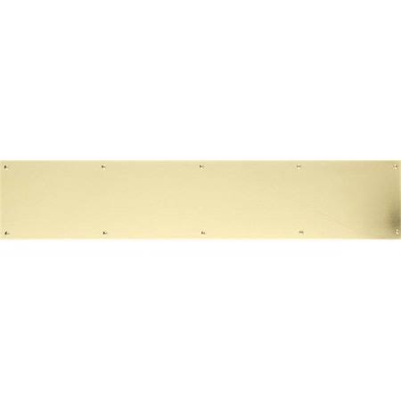 8 in. x 28 in. Polished Brass Adhesive Mount Kick Plate Q214