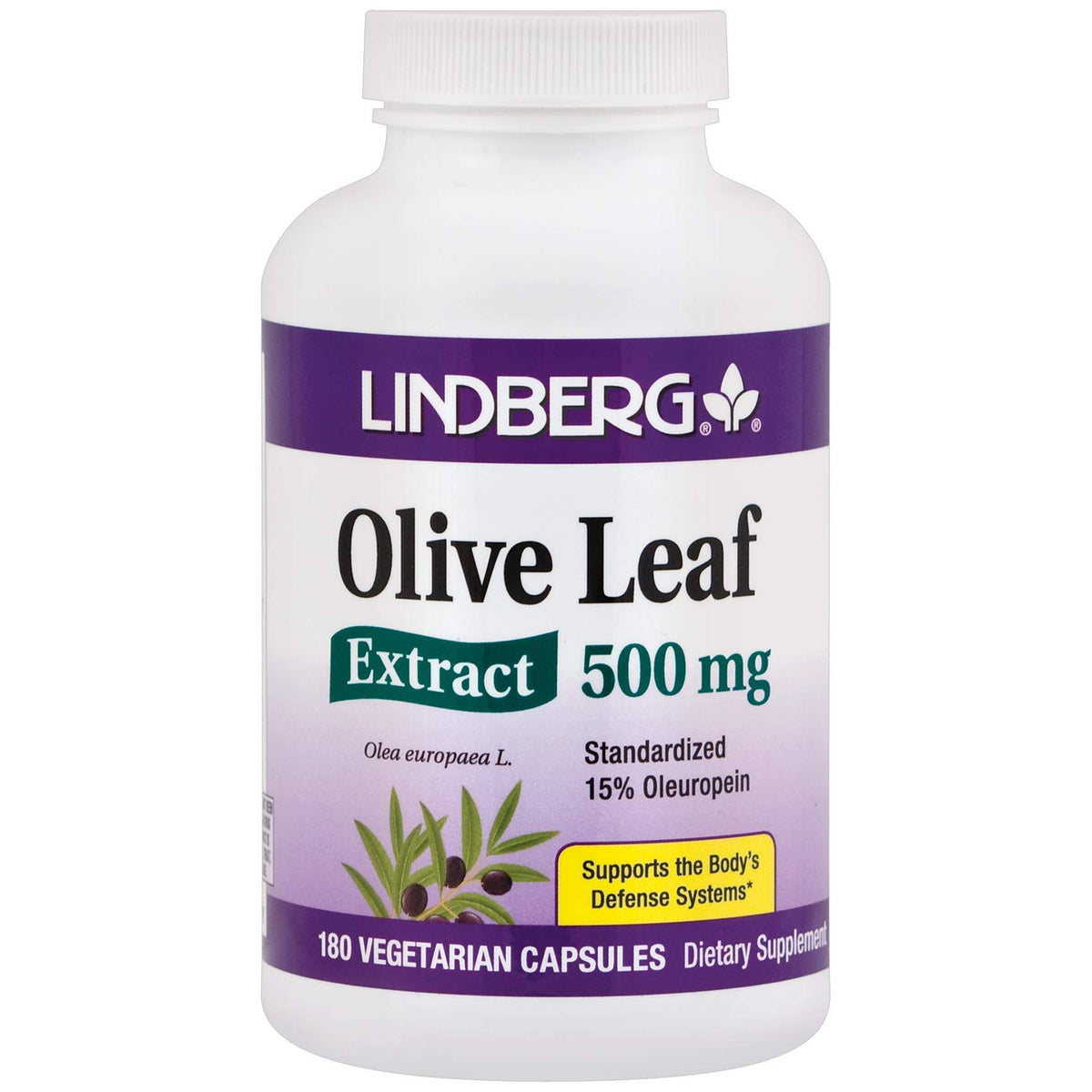 Olive Leaf Extract 500 mg 15% Oleuropein 180 Veg Caps L447