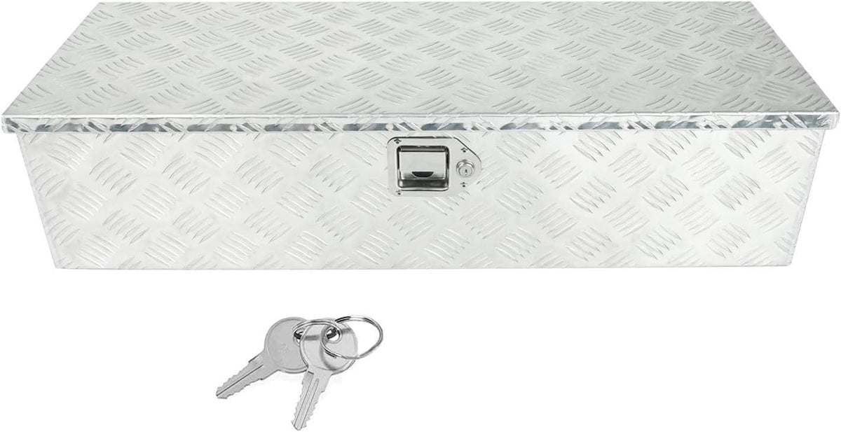Black Aluminum 5 Bar Tread Underbody Tool Box with Lock I44427