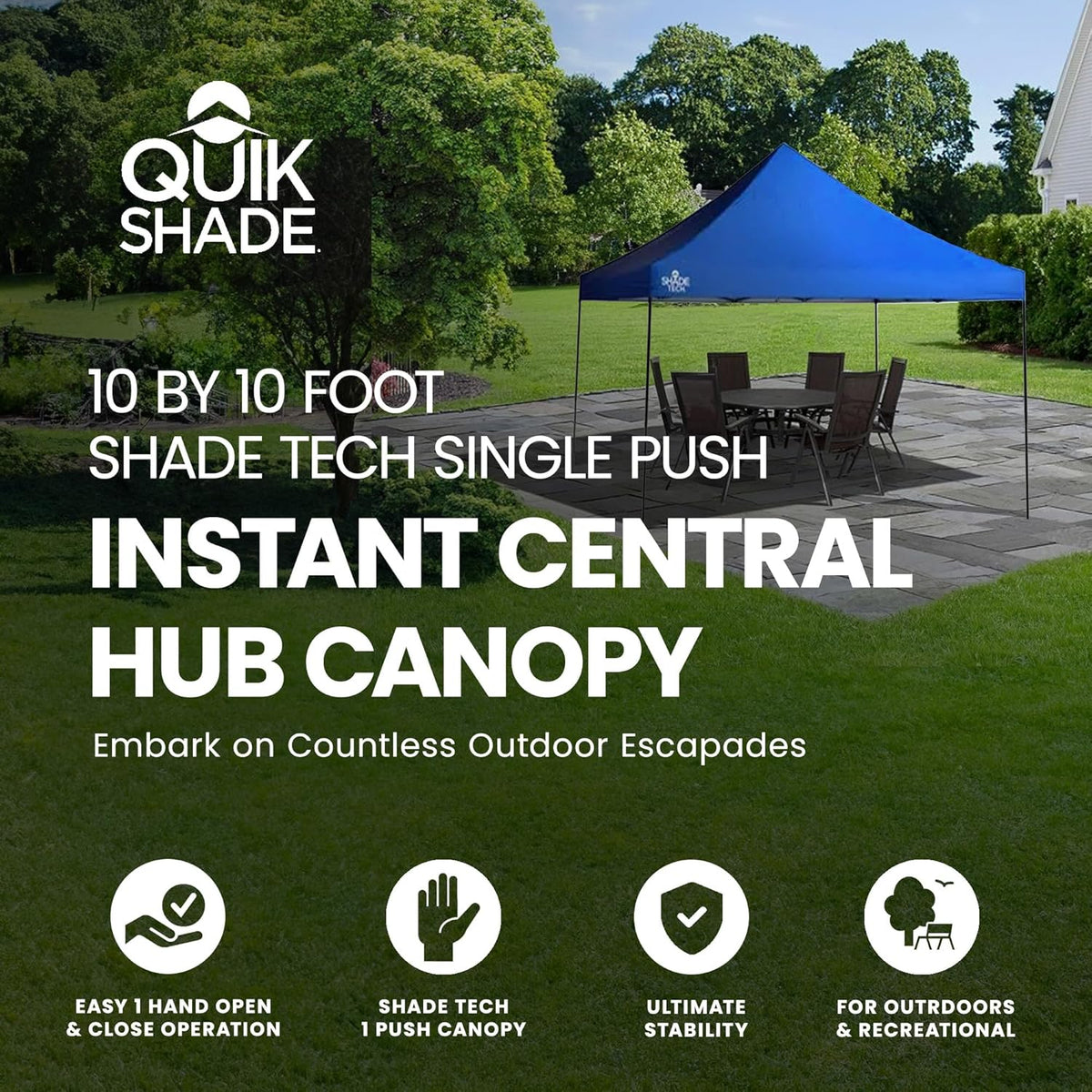 10' x 10' Blue Pop Up Canopy Tent A5813