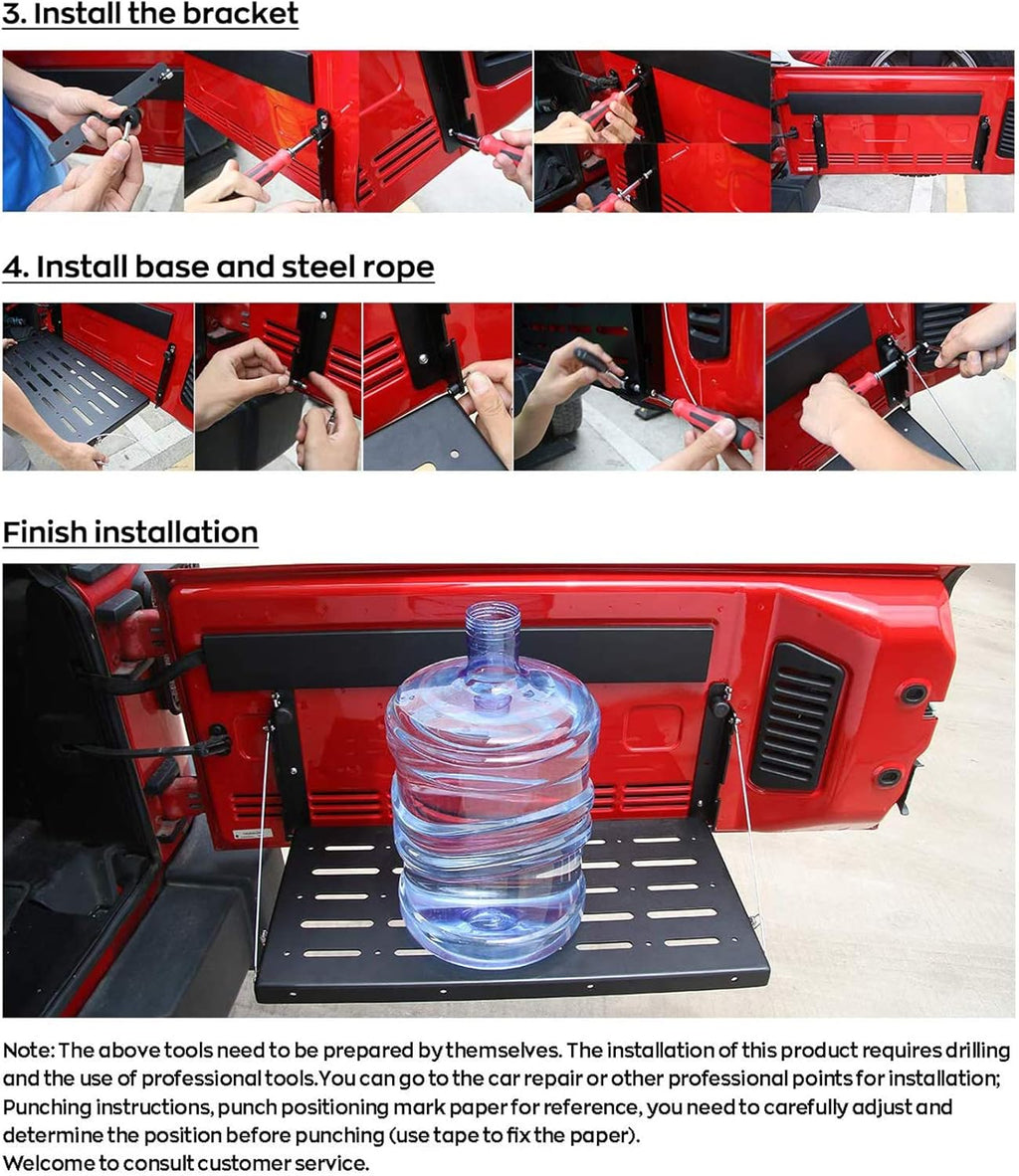 Foldable Aluminum Alloy Tailgate Table Storage Rack V856151
