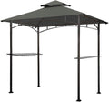 5x8 Grill Gazebo with Double Tier Canopy and Steel Frame Z3842