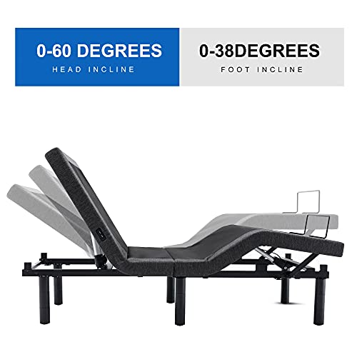 Adjustable Bed Frame Twin XL with Dual Motors and Wireless Remote Control L6139