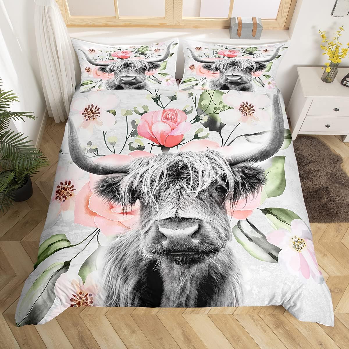 Black White Full Size Kids Football Comforter Cover Bedding Set V17602