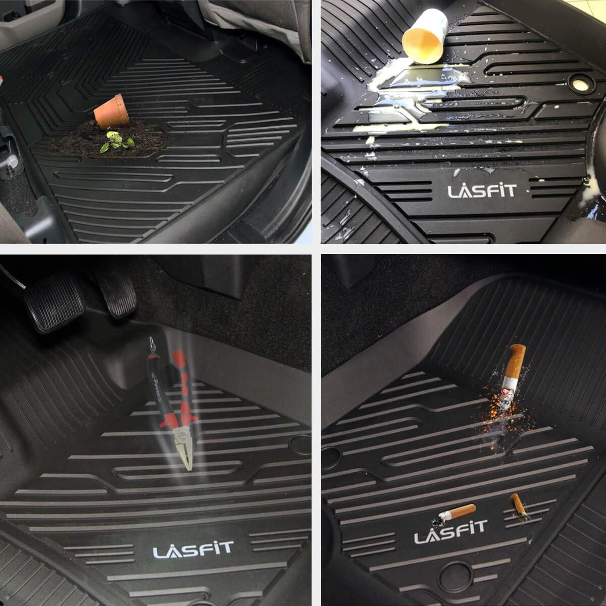 Black TPE Car Floor Liners for Toyota RAV4 W54353