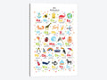 Bright Alphabet Print Canvas Art V133