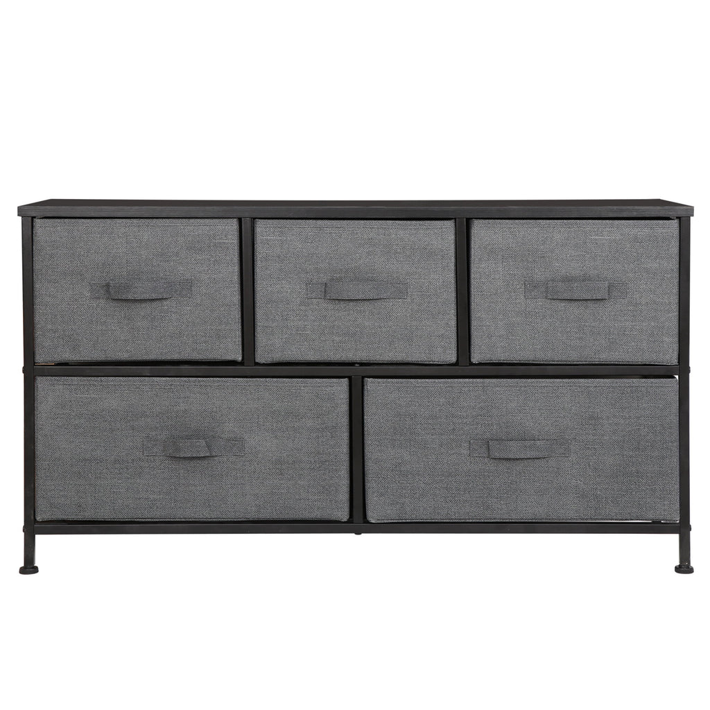 2 Tiers Steel Frame Wide Dresser Storage Tower W906