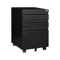 Black 3 Drawer Mobile Cabinet W854