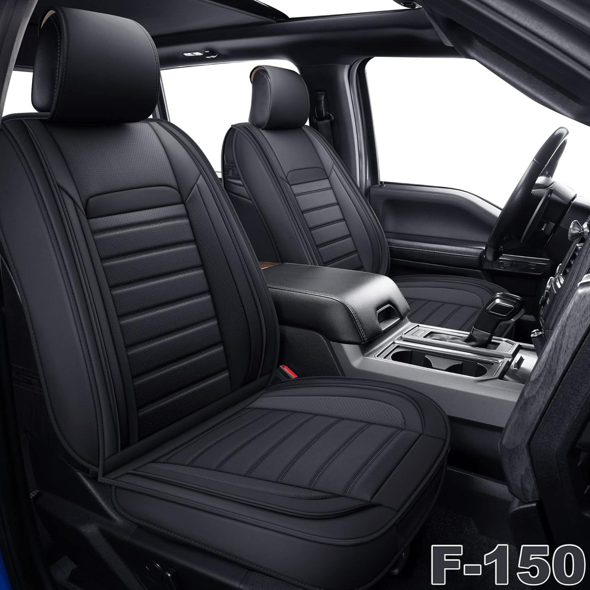 Faux Leather Car Seat Covers Front Pair F542672