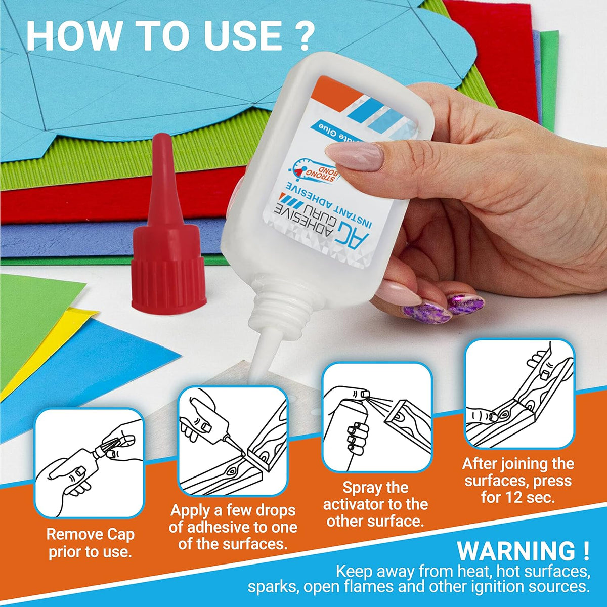 0.9 oz - 3.38 fl oz Cyanoacrylate Glue and Activator B671563