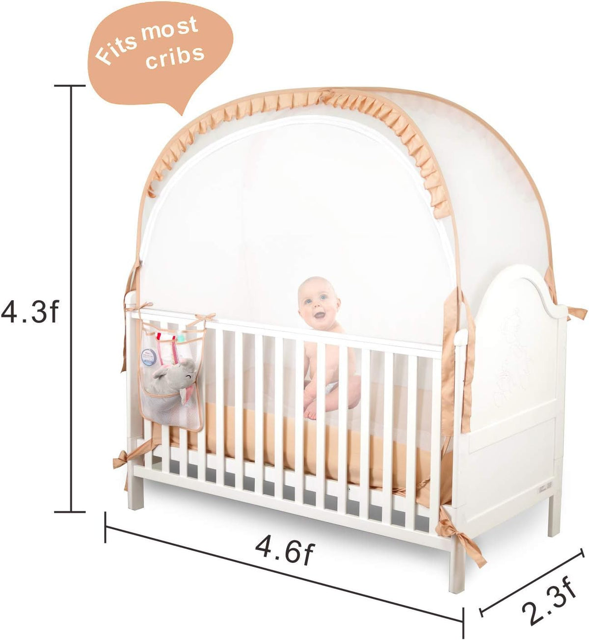 Baby Crib Pop up Tent Mesh Cover N833