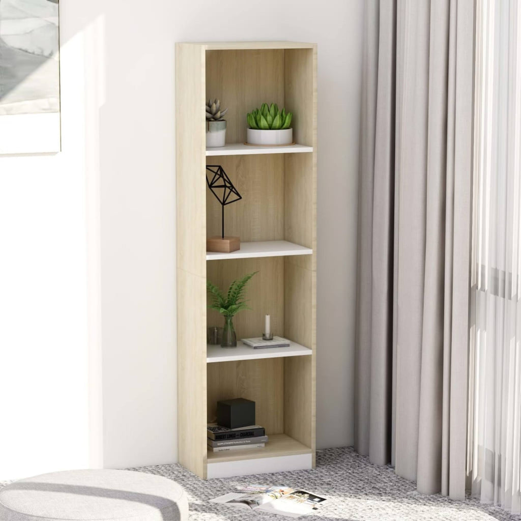 White 4-Tier Book Cabinet J563436