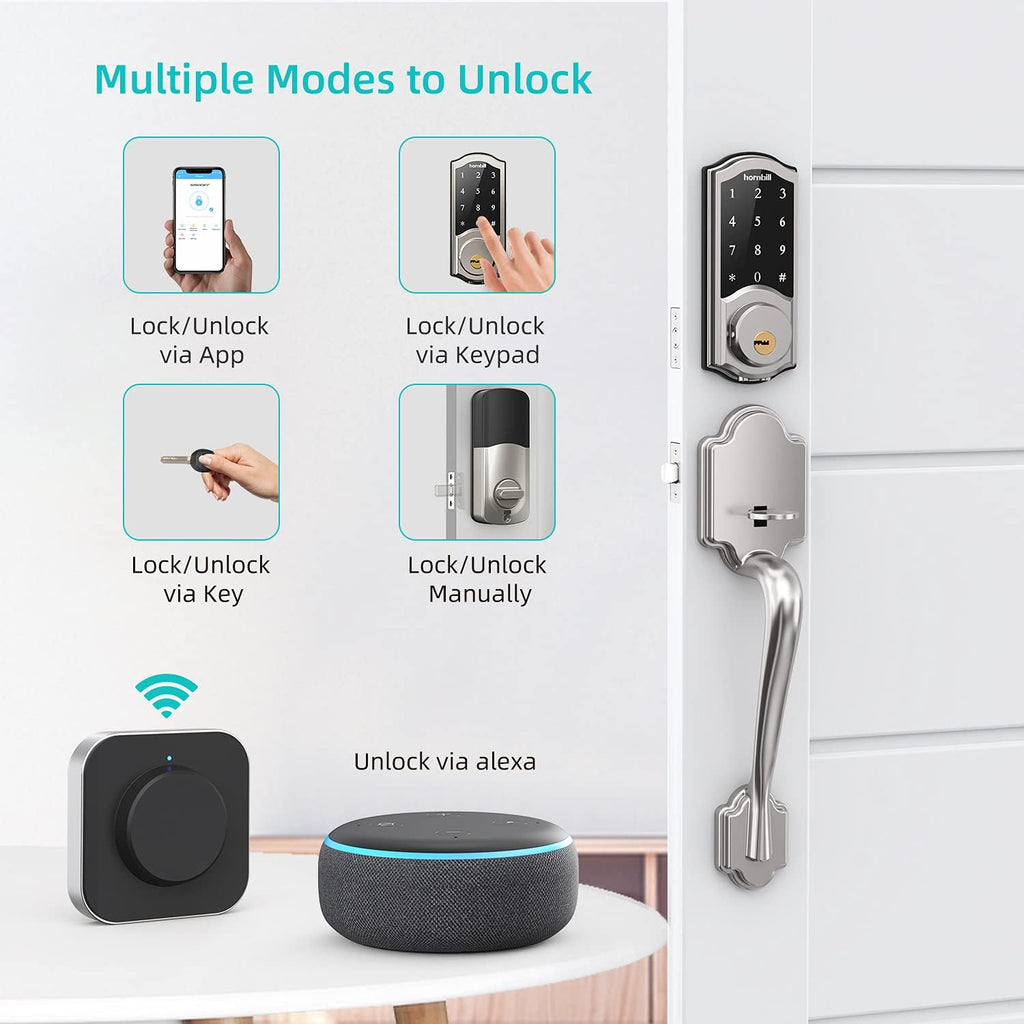 Smart Locks Deadbolt with Keypad, Bluetooth Electronic Touchscreen Auto Code Lock P6973