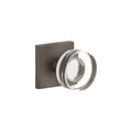 Titanium Gray Linen Rosette Double Dummy with Crystal Knob X9105