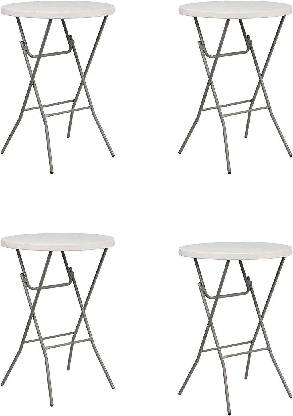 32'' Round Granite White Plastic Bar Height Folding Table F578