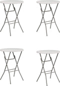 32'' Round Granite White Plastic Bar Height Folding Table F578