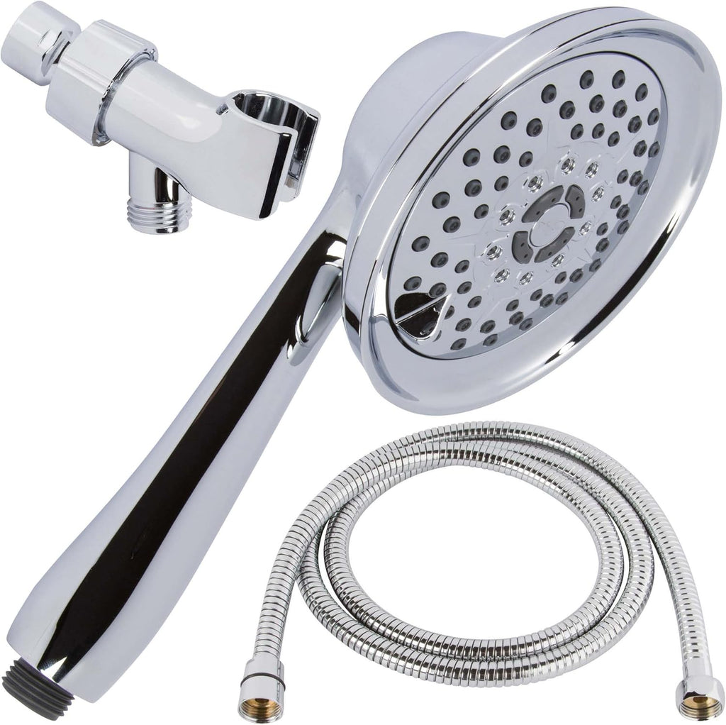 Chrome Pack of 2 Handheld Showerhead Kit with Hose and Mount A6764