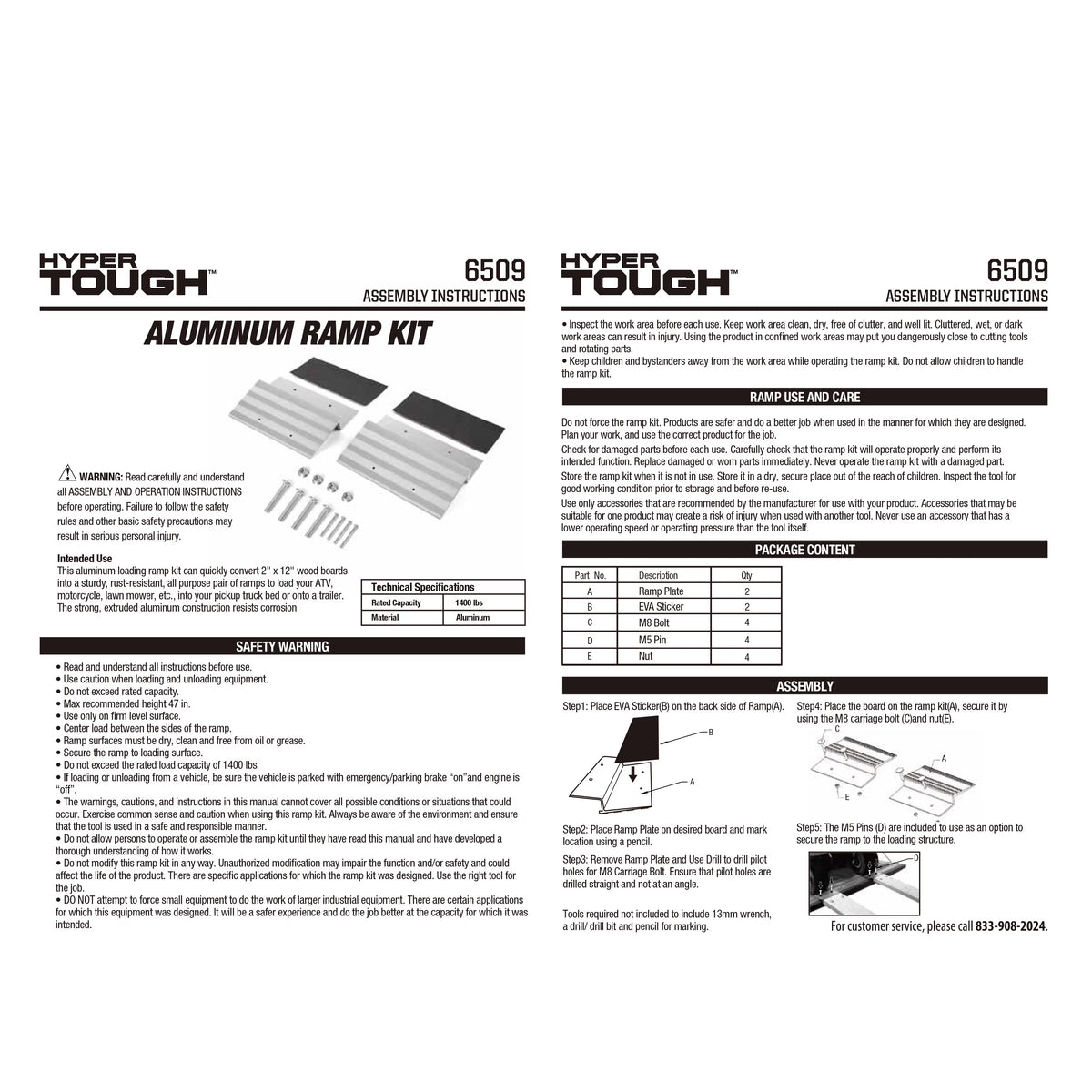 12-inch Aluminum Ramp Kit I6667