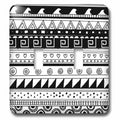 Black and White Tribal Pattern Double Toggle Switch R826083