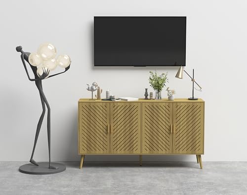 Walnut Wood Sideboard Cabinet with 4 Doors O14212