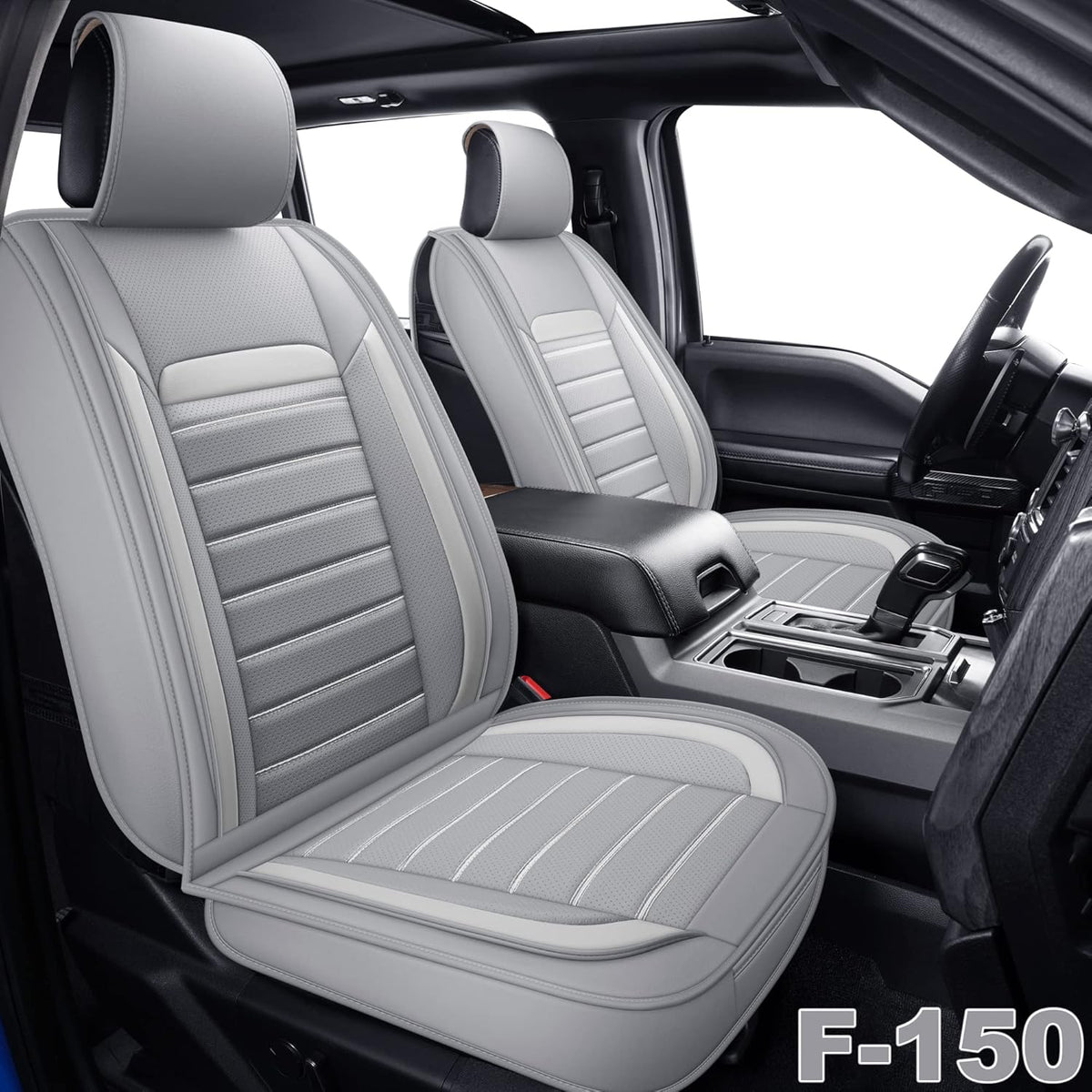 Faux Leather Car Seat Covers Front Pair F542672
