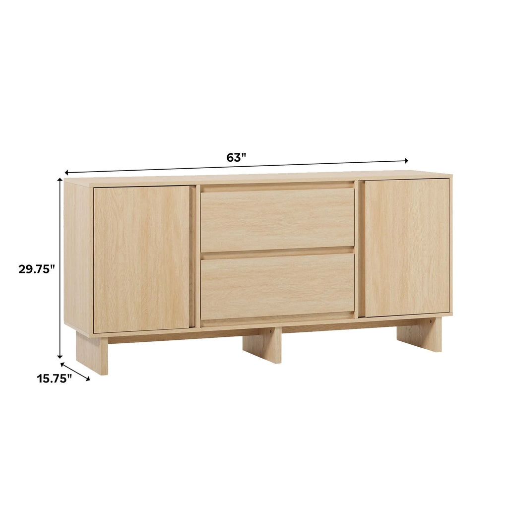 58" Coastal Oak TV Stand N810