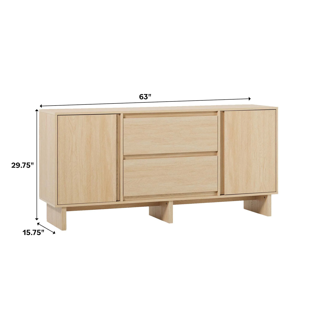 58" Coastal Oak TV Stand N810