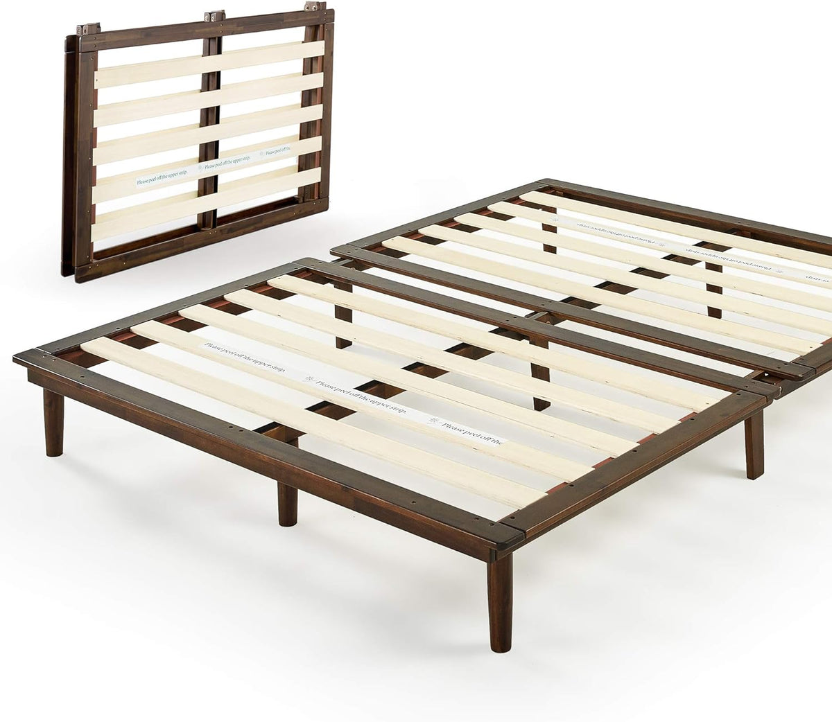 10 Inch Wood Platform Bed Frame with Wood Slat Support W41044