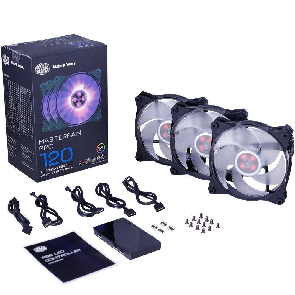 120 Air Pressure RGB Case Fan Pack of 3 W7446